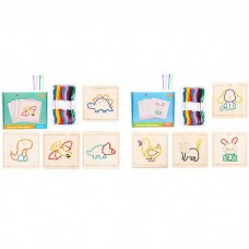 Набор для вышивания BabyToys TM469A-B динозавры дерево 4 шт