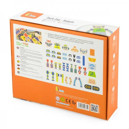 Набір для творчості Viga Toys Дерев'яна аплікація Робот Набір для творчості Viga Toys Дерев'яна аплікація Робот