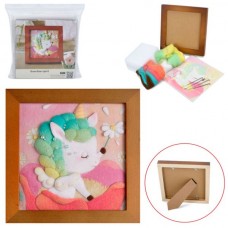 Набор для валяния BabyToys YG0251 картина единорог 18х18 см