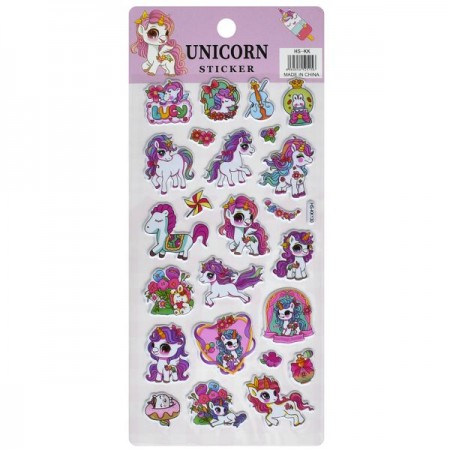 Наклейки для творчества единорог BabyToys YG0326, набор 20 штук Наклейки для творчества единорог BabyToys YG0326, набор 20 штук