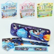 Канцелярський набір BabyToys MK 5576 металевий пенал олівці