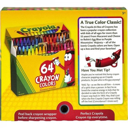 Набор восковых мелков Crayola Crayons 64 цвета 52-6448 Набор восковых мелков Crayola Crayons 64 цвета 52-6448