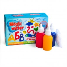  Набір для творчості "Magic water. Малюємо та пишемо" MV6031-02 "Ludum", 3 гелі, основа для малювання, ложка, суха речовина, в коробці