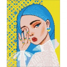 Набір з алмазною мозаїкою "Незламна @mosyakart" 40х50см Набір з алмазною мозаїкою "Незламна @mosyakart" 40х50см