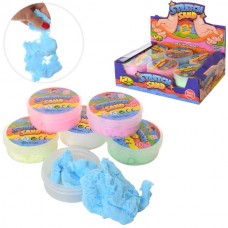 Кинетический песок для творчества BabyToys MK 1193, 6 цветов, 12 баночек по 30 г