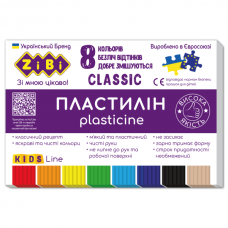 Пластилін CLASSIC 8 кольорів, 160г, KIDS Line Пластилін CLASSIC 8 кольорів, 160г, KIDS Line