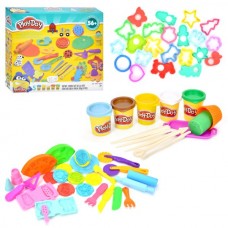 Пластилин BabyToys MK 5458 с формочками и инструментами, 6 цветов Пластилин BabyToys MK 5458 с формочками и инструментами, 6 цветов