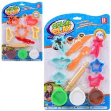 Пластилин BabyToys MK 5465 3 цвета с формочками