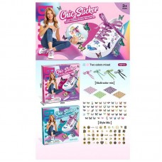 Наклейки для обуви BabyToys FT 2024, 58 элементов, стразы