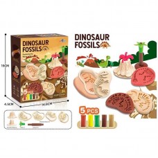 Тесто для лепки BabyToys Динозавры 5 цветов с молдами