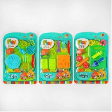 Тесто для лепки BabyToys 5838 3 вида 5 цветов с аксессуарами Тесто для лепки BabyToys 5838 3 вида 5 цветов с аксессуарами