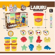 Пластилин BabyToys 6213 с формочками, 4 цвета Пластилин BabyToys 6213 с формочками, 4 цвета