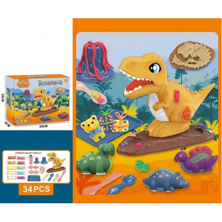 Тісто для ліплення BabyToys 8653 з екструдером, 10 кольорів