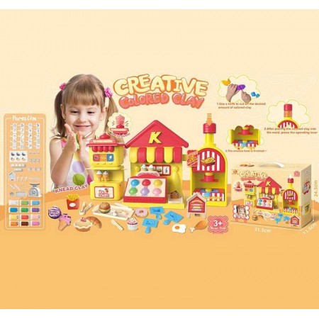 Тесто для лепки BabyToys 8902, 12 цветов с формами