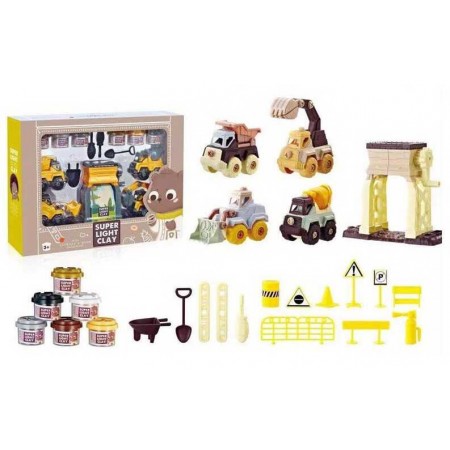 Тісто для ліплення BabyToys CN 2617-1 будівельний майданчик 6 кольорів