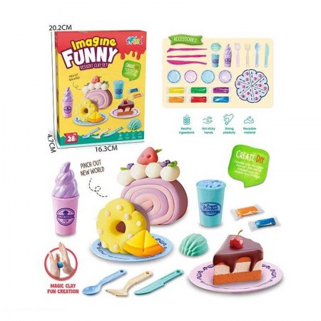 Тесто для лепки BabyToys 6 цветов с формочками и приборами