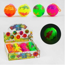 Мяч прыгун BabyToys со светом и пищалкой, акулки, 12 штук Мяч прыгун BabyToys со светом и пищалкой, акулки, 12 штук