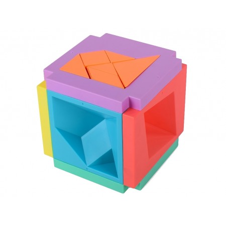 Головоломка 3D Куб-тетрис, логическая сборка фигур, 12×12 см 1111-166