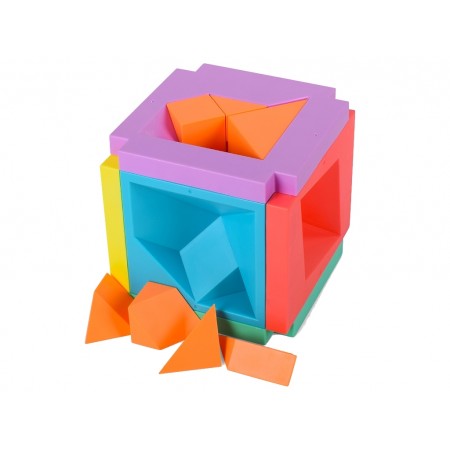 Головоломка 3D Куб-тетрис, логическая сборка фигур, 12×12 см 1111-166