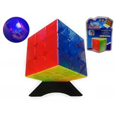 Кубик Рубика со световым эффектом Magic Cube 3x3, 5,6 см, светящийся, прозрачный 858-C32