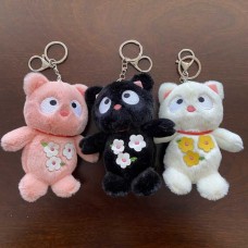 Брелок котик BabyToys металлический 14 см микс цветов