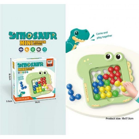 Логическая игра BabyToys динозавр с цветными шариками 1139