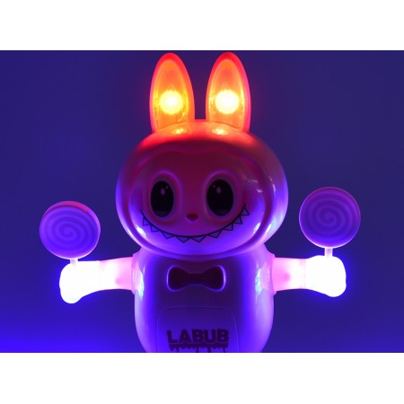 Музыкальная игрушка Labubu 01-23, 22 см, танцует, 3 цвета Музыкальная игрушка Labubu 01-23, 22 см, танцует, 3 цвета