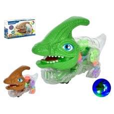 Динозавр игрушечный Gears Parasaurolophus 14 см, движущийся и светящийся, музыкальный, 2 вида FY917244