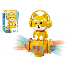 Игрушка интерактивная Shiba Inu Spinner 15 см, вращающаяся и светящаяся, музыкальная FY918030