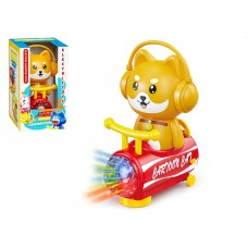 Іграшка інтерактивна Cartoon Shiba 20 см, їздить і світиться, зі звуком FY918035
