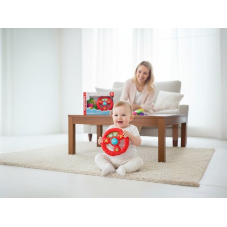 Руль музыкальный с брелоком LS001-010, звук и свет, Infunbebe Руль музыкальный с брелоком LS001-010, звук и свет, Infunbebe