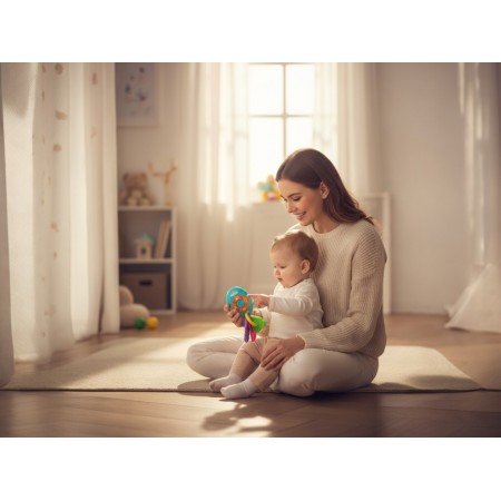 Іграшка-брелок із ключами LS010, прорізувач, звукові сигнали, Infunbebe Іграшка-брелок із ключами LS010, прорізувач, звукові сигнали, Infunbebe