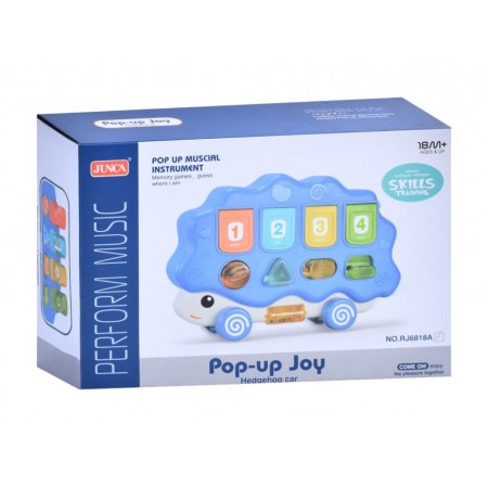 Интерактивный ежик Pop-Up Joy – музыкальная игрушка на колесах RJ6818A-9A Интерактивный ежик Pop-Up Joy – музыкальная игрушка на колесах RJ6818A-9A
