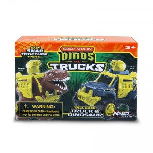 Игровой набор – машинка и динозавр T-Rex brown