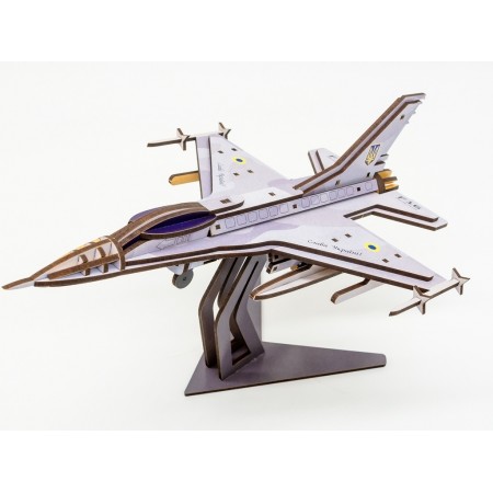 Деревянный 3D конструктор F16, 79 детей Art-26913 Деревянный 3D конструктор F16, 79 детей Art-26913