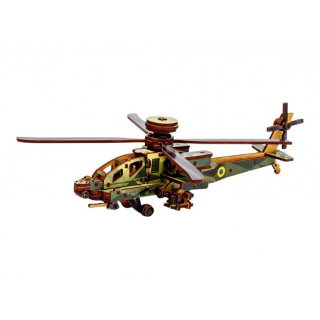 Деревянный 3D-конструктор Sky Chopper, движущиеся элементы, PuzzleOk 00954 Деревянный 3D-конструктор Sky Chopper, движущиеся элементы, PuzzleOk 00954