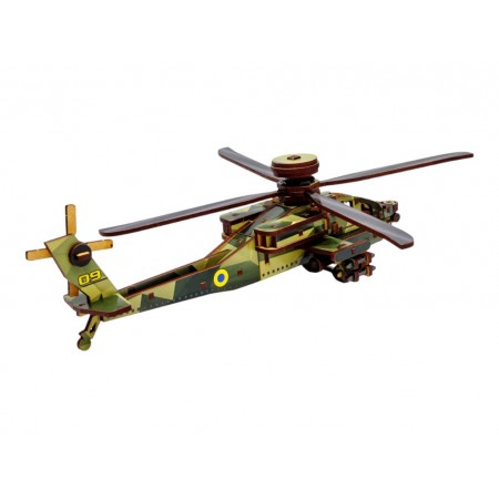 Деревянный 3D-конструктор Sky Chopper, движущиеся элементы, PuzzleOk 00954 Деревянный 3D-конструктор Sky Chopper, движущиеся элементы, PuzzleOk 00954