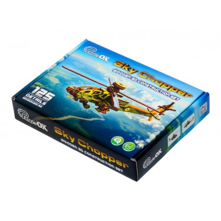 Деревянный 3D-конструктор Sky Chopper, движущиеся элементы, PuzzleOk 00954 Деревянный 3D-конструктор Sky Chopper, движущиеся элементы, PuzzleOk 00954