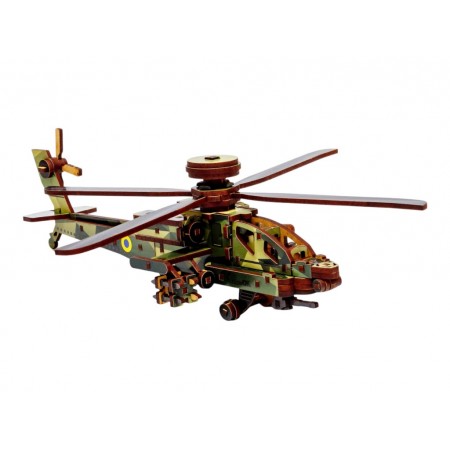 Деревянный 3D-конструктор Sky Chopper, движущиеся элементы, PuzzleOk 00954 Деревянный 3D-конструктор Sky Chopper, движущиеся элементы, PuzzleOk 00954