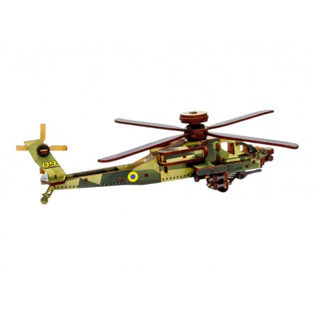 Деревянный 3D-конструктор Sky Chopper, движущиеся элементы, PuzzleOk 00954 Деревянный 3D-конструктор Sky Chopper, движущиеся элементы, PuzzleOk 00954