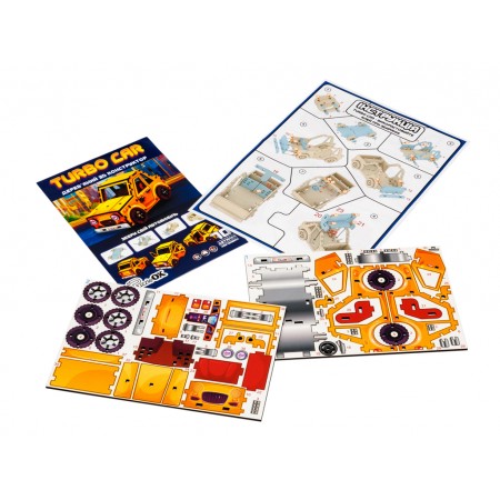 Дерев’яний 3D конструктор Turbo Car, PuzzleOk 00958 Дерев’яний 3D конструктор Turbo Car, PuzzleOk 00958