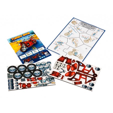 Дерев’яний 3D конструктор Turbo Bike, PuzzleOk 00961