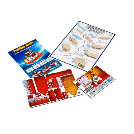 Дерев’яний 3D конструктор Turbo Ship, PuzzleOk 00962 Дерев’яний 3D конструктор Turbo Ship, PuzzleOk 00962