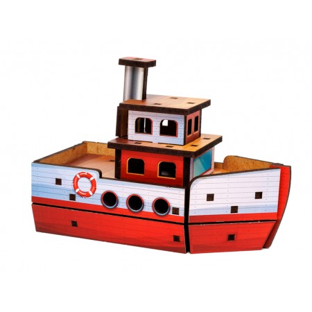 Дерев’яний 3D конструктор Turbo Ship, PuzzleOk 00962 Дерев’яний 3D конструктор Turbo Ship, PuzzleOk 00962