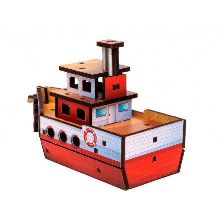 Дерев’яний 3D конструктор Turbo Ship, PuzzleOk 00962 Дерев’яний 3D конструктор Turbo Ship, PuzzleOk 00962