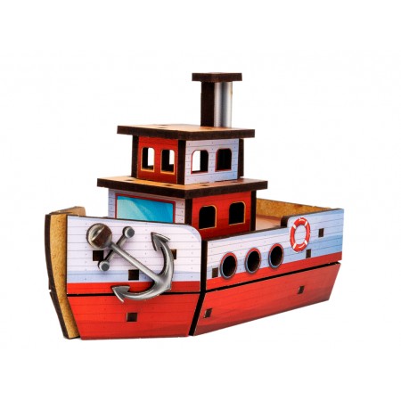 Дерев’яний 3D конструктор Turbo Ship, PuzzleOk 00962 Дерев’яний 3D конструктор Turbo Ship, PuzzleOk 00962