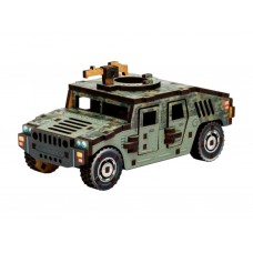 Деревянный 3D конструктор бронированный внедорожник TURBO HUMVEE, 12 см, вращающиеся колеса, PuzzleO 00968 Деревянный 3D конструктор бронированный внедорожник TURBO HUMVEE, 12 см, вращающиеся колеса, PuzzleO 00968