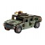 Деревянный 3D конструктор бронированный внедорожник TURBO HUMVEE, 12 см, вращающиеся колеса, PuzzleO 00968