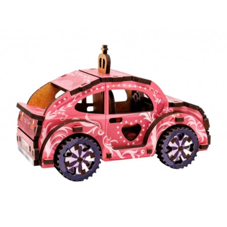 Деревянный 3D конструктор игровой автомобиль TURBO PRINCESS, 12 см, вращающиеся колеса, PuzzleOk 00969 Деревянный 3D конструктор игровой автомобиль TURBO PRINCESS, 12 см, вращающиеся колеса, PuzzleOk 00969