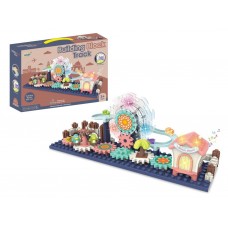 Конструктор електричний Building Block Track 35 см, світло і звук, колесо огляду FY915243